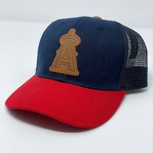 Angels Stadium Giveaway SGA Leather Patch Adjustable SnapBack Hat